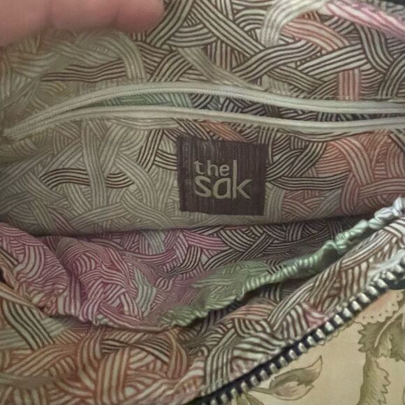 The Sak Kendra Cream Brown & Black Leather Crossbody Bag Shoulder Purse Top Zip - Picture 11 of 11